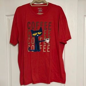Pete the Cat Coffee SS Tee 2X